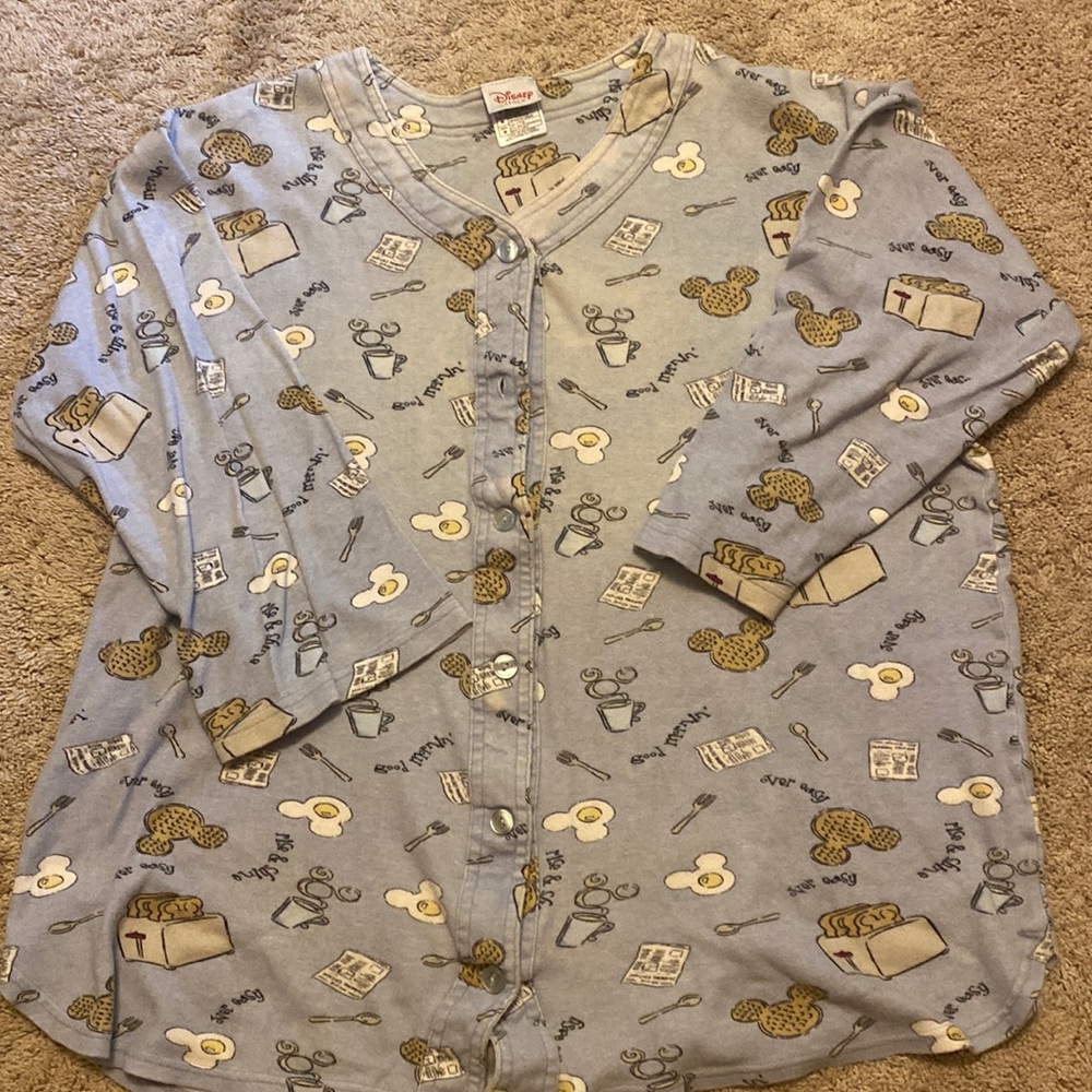 Vintage Disney morning breakfast pajama top